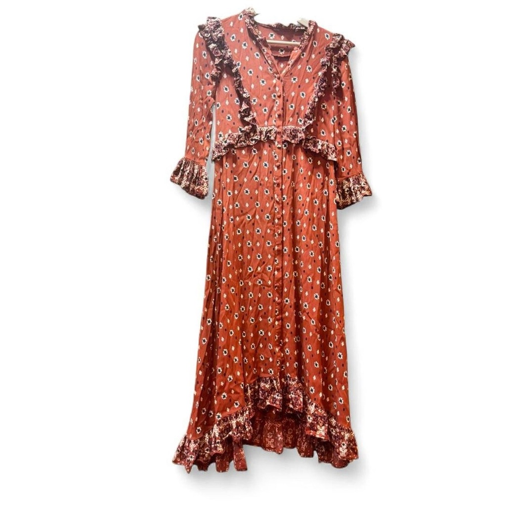 Free People Floral Long Sleeve Dress Size Extra Small